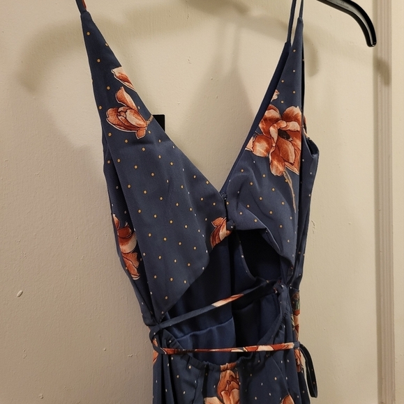 NWT LULUS XS Summer Wrap Dress Floral print open back - Picture 8 of 11